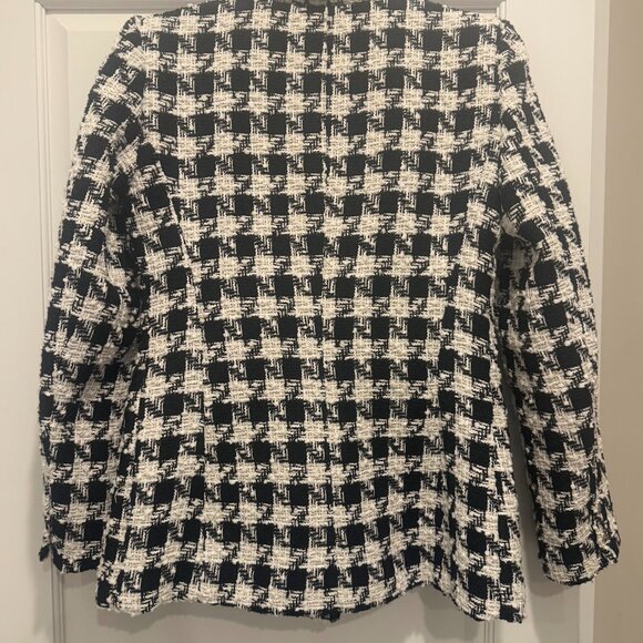 Zara b&w check tweed blazer - "like new" condition - Picture 2 of 3